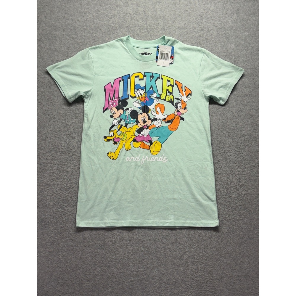 Disney Mickey and Friends Mint Green Graphic T-Shirt Small MMM032BUAFWP12